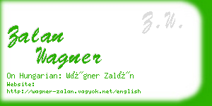 zalan wagner business card